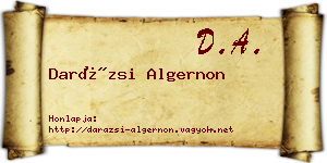 Darázsi Algernon névjegykártya